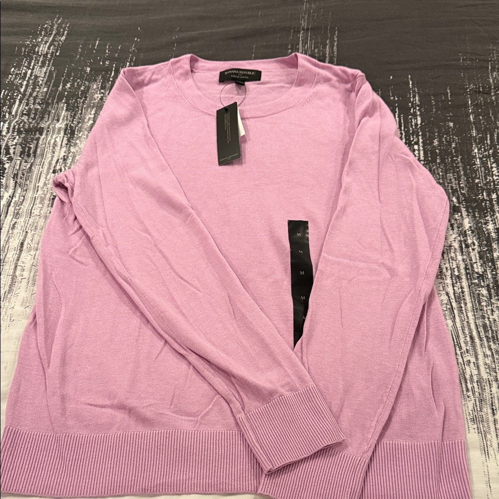 Banana Republic Purple Crew Neck Sweater
